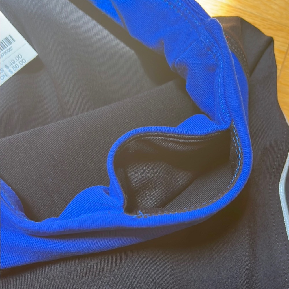 Black and Blue Cropped Athletic Pants - Picture 8 of 8